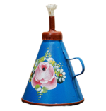 Candeeiro de Metal Pintado à Mão - Azul