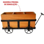 Porta Talheres em Madeira e Ferro - Imagem 6