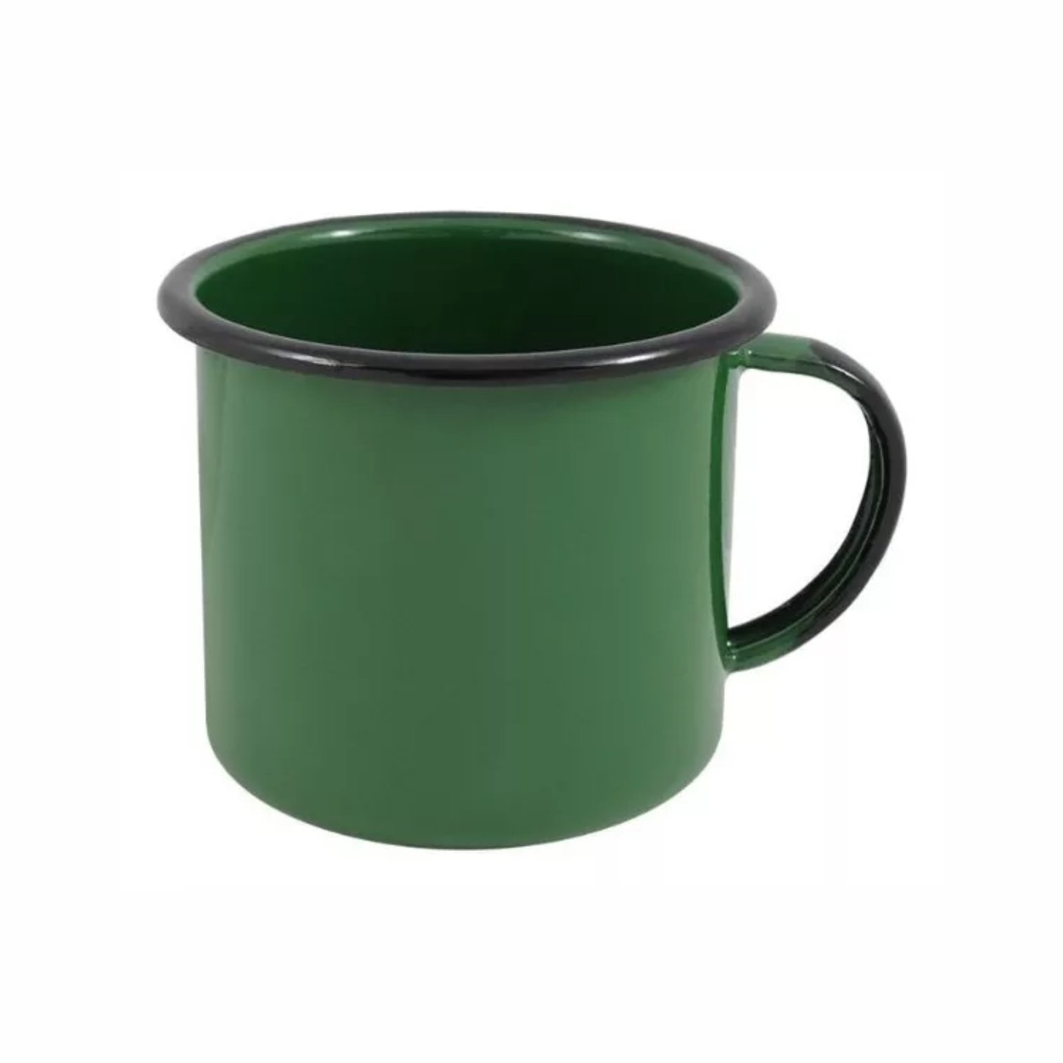 c1-vd Caneca Esmaltada Clássica 7,5x11 350ml - Verde - Imagem 1