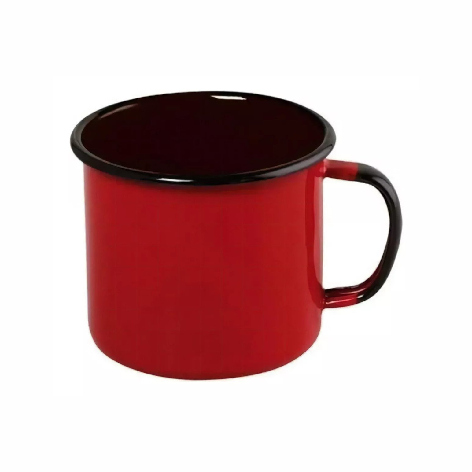 c1-vm Caneca Esmaltada Clássica 7,5x11 350ml - Vermelha - Imagem 1